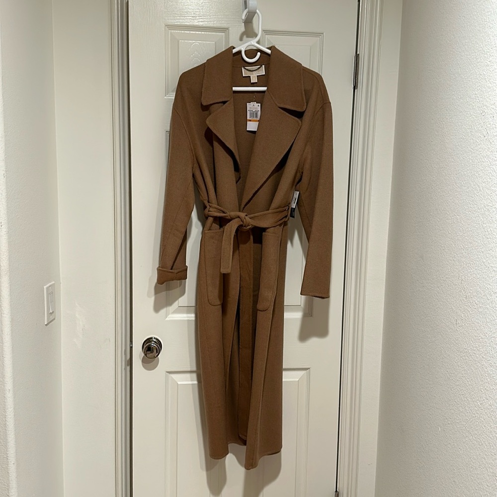 Michael Kors classic camel coat NWT